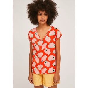 Campania Fantastica Apple Of My Eye V-Neck Top Sz XS